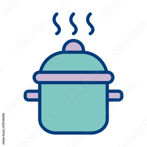 Cooking Pot Vector Icon Design