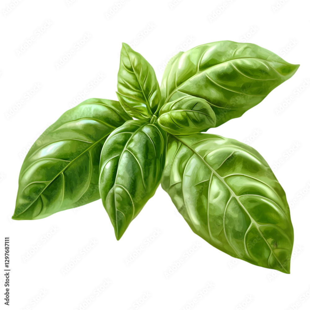 Fototapeta premium Medicinal plant for health mint leaves isolated on white background 