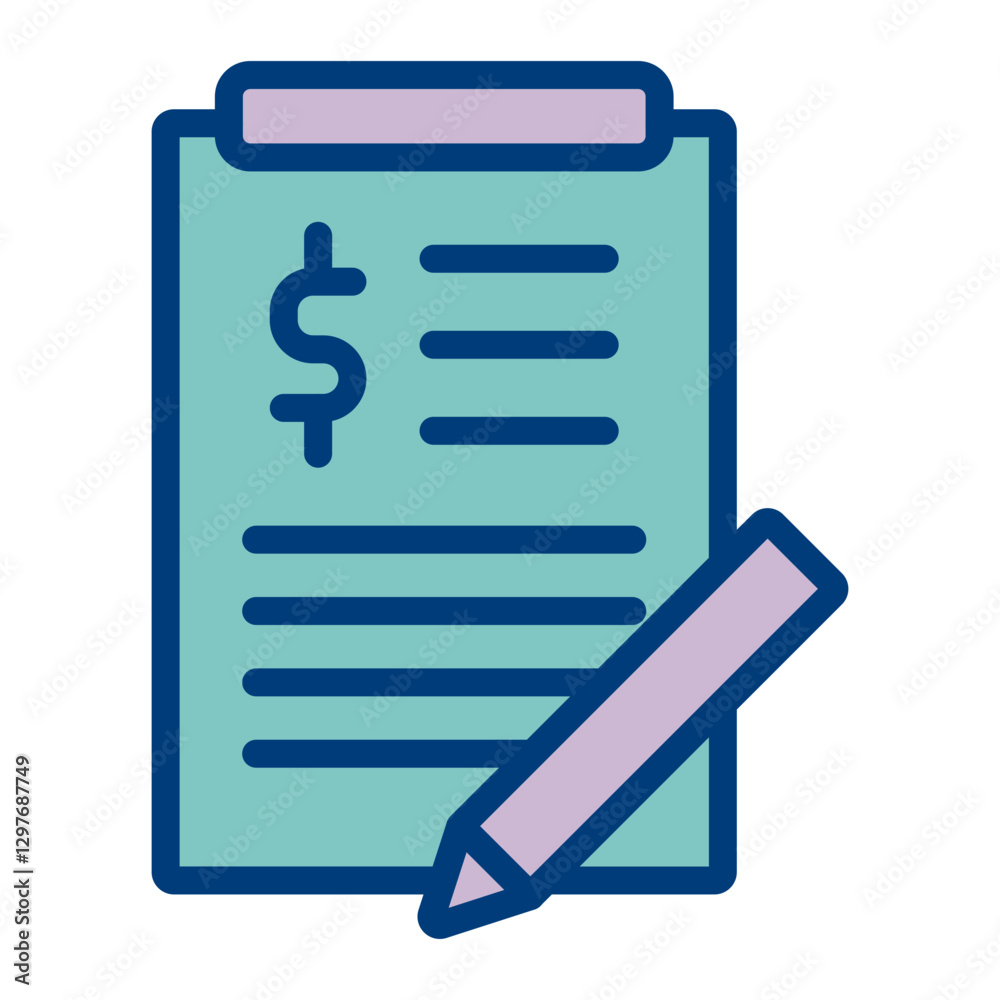 Fototapeta premium Bill Vector Icon Design