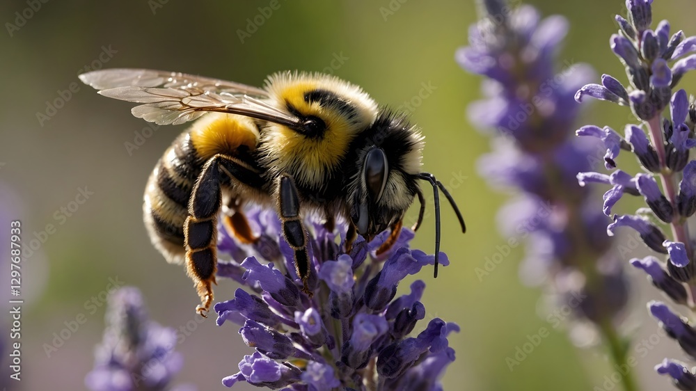The Beauty of Nature: Franklin's Bumble Bee and Lavender in Stunning Detail The Beauty of Nature: Franklin's Bumble Bee and Lavender in Stunning Detail