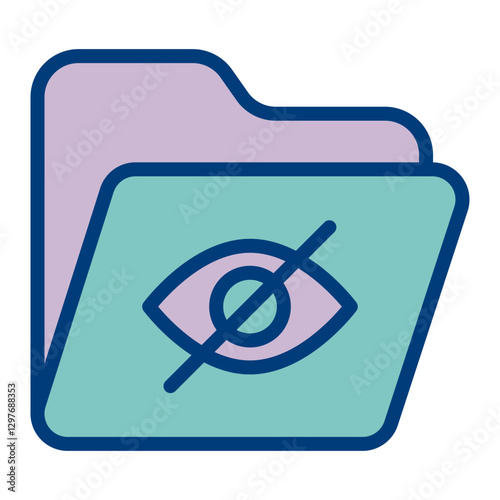 Hidden Folder Vector Icon Design
