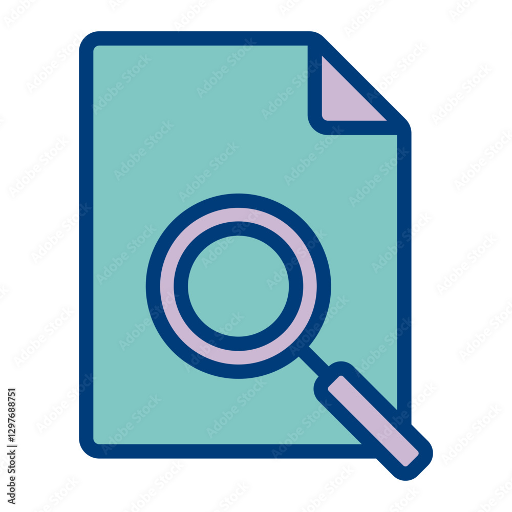 File Search Vector Icon Design