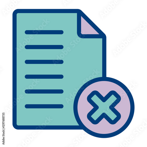 Delete File Vector Icon Design