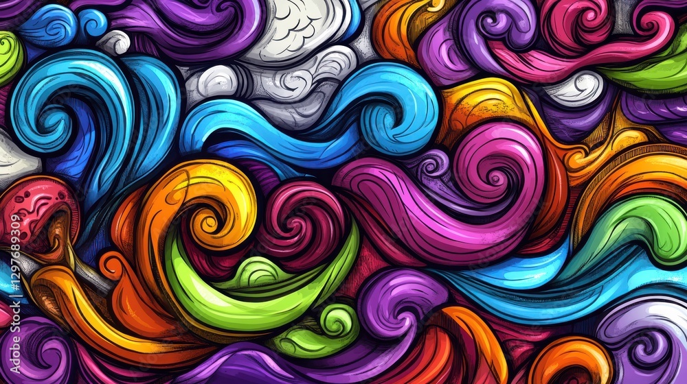 Fototapeta premium Colorful Whimsical Design with Natural Light Elements
