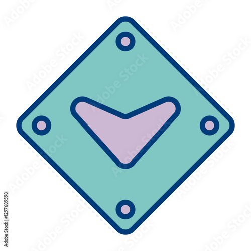 Down Chevron Vector Icon Design