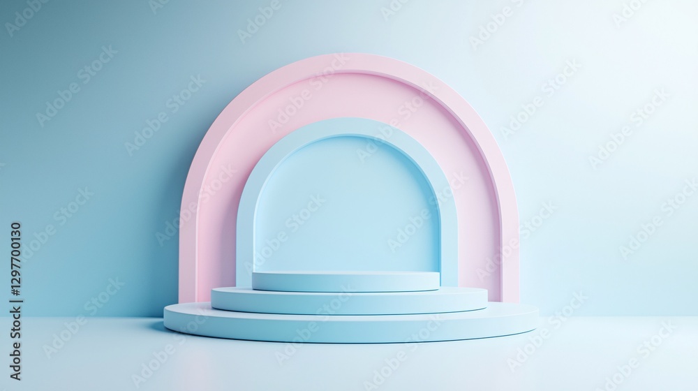abstract floating 3D podium, organic curves, soft pastel hues, dreamlike lighting, modern art-inspired, fluid motion effect, contemporary showcase, clean visual balance, copy space, no trademark, no abstract floating 3D podium, organic curves, soft pastel hues, dreamlike lighting, modern art-inspired, fluid motion effect, contemporary showcase, clean visual balance, copy space, no trademark, no
