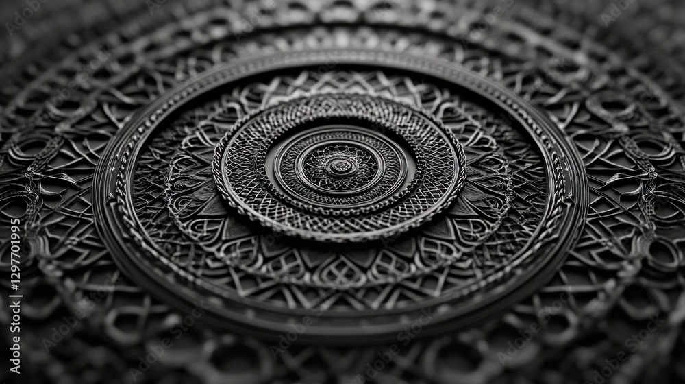 Obraz premium Intricate High Contrast Patterns with Dramatic Lighting