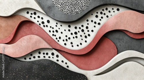 Soft Organic Shapes in Textured Art Forms