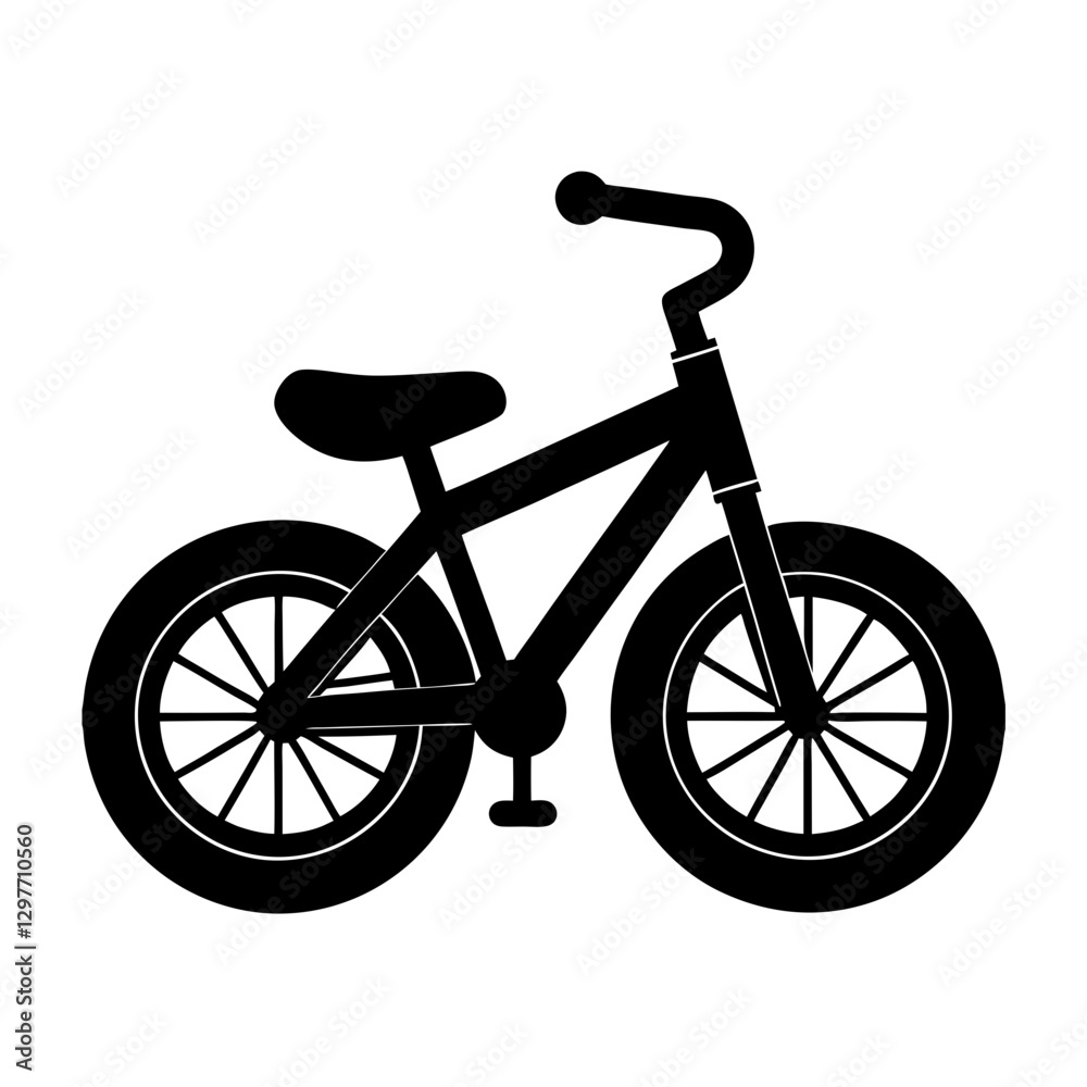 Fototapeta premium Balance bike silhouette vector art
