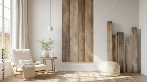 Close-up of a warm, light-brown wooden panel with a subtle, textured surface. Vertical lines frame its top and bottom edges, enhancing its rustic charm photo