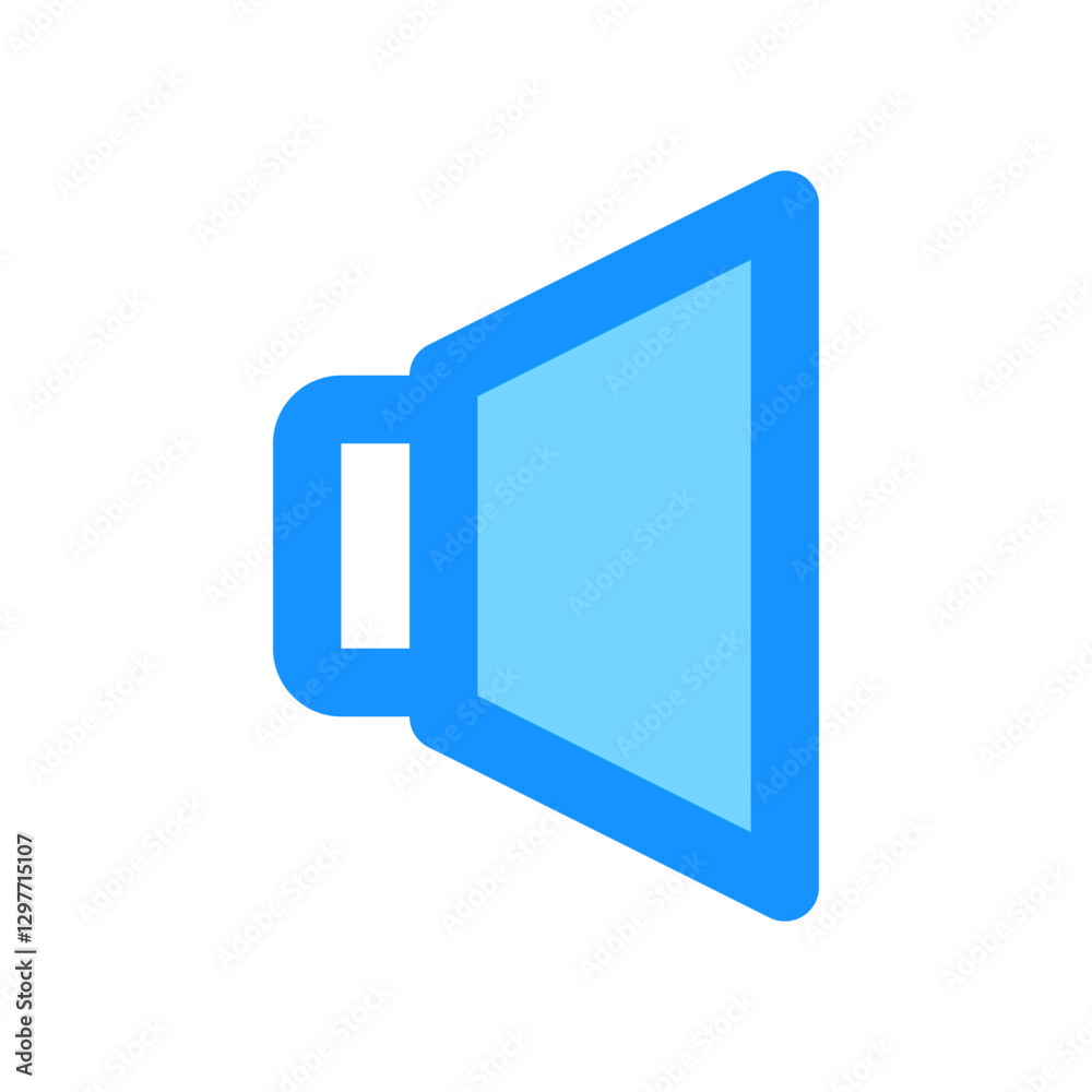 Speaker Icon Graphic for Volume or Sound Control on White Speaker Icon Graphic for Volume or Sound Control on White