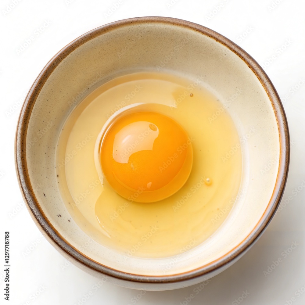 Fresh Egg Yolk in a Small Bowl
