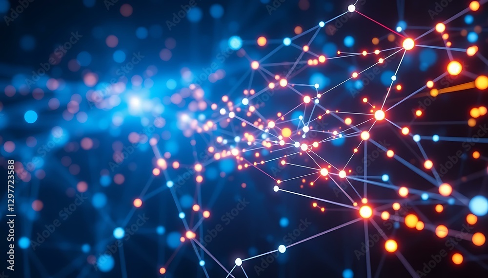 Fototapeta premium Global Network Connection: Abstract Technology Background Image