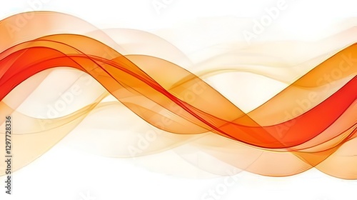 Abstract orange and yellow flowing waves background