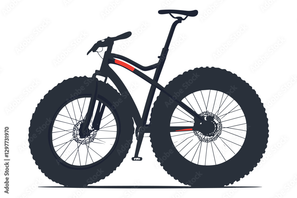 Fototapeta premium Silhouette of a girl riding a bicycle in motion