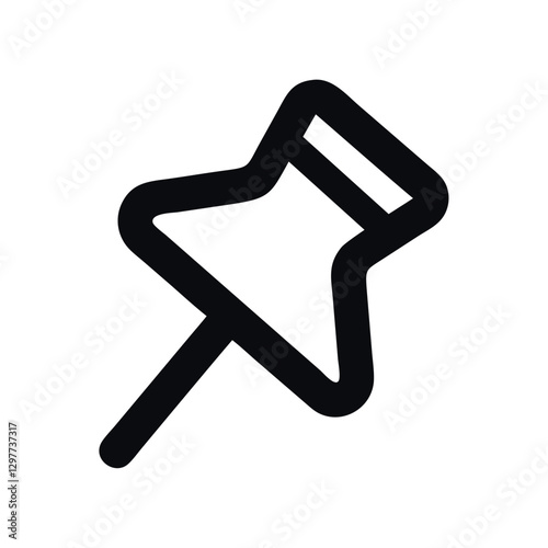 Icon user interface pin line art