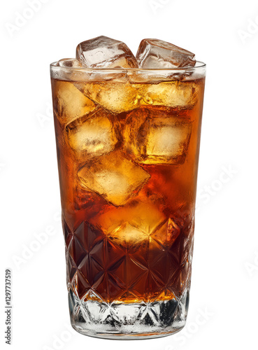 Chilled Cola Beverage with Bubbles