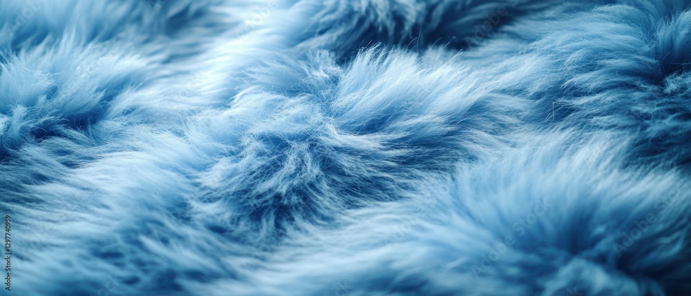 Fototapeta premium Soft Blue Fur Texture Close Up Shot Capturing the Delicate Fibers and Subtle Light Play Creating a Cozy and Luxurious Visual Appeal