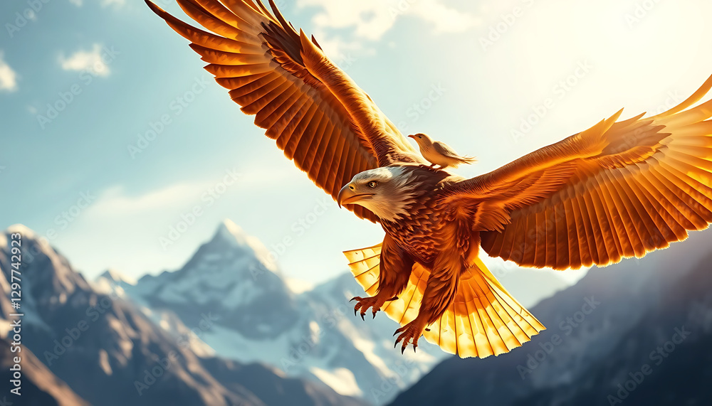 Obraz premium Grace in Motion The Flight of an Eagle