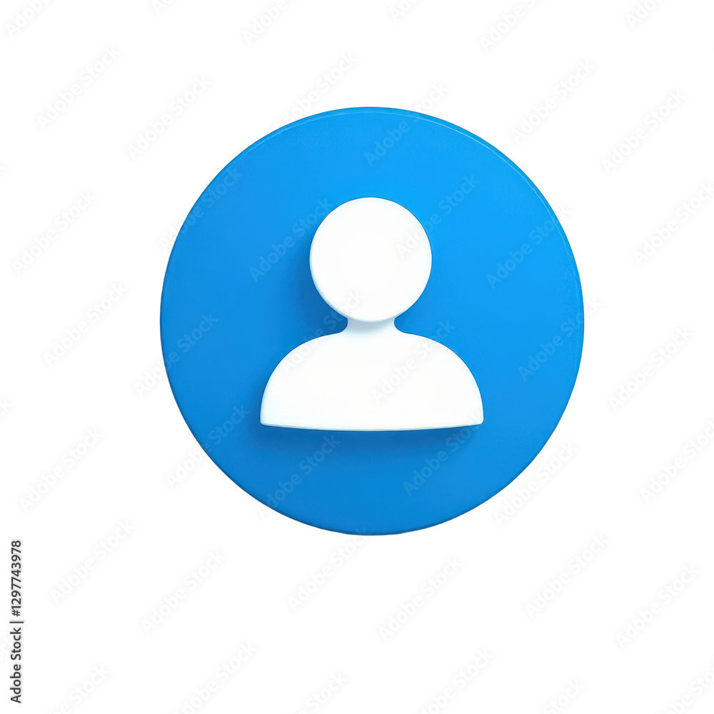 User Icon on Blue Circle with transparent background User Icon on Blue Circle with transparent background