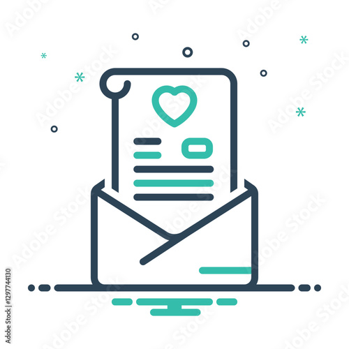 Mix icon for letter