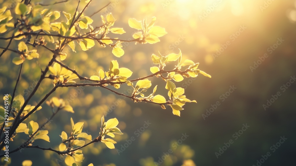 Obraz premium Tender sprouts under the sunshine