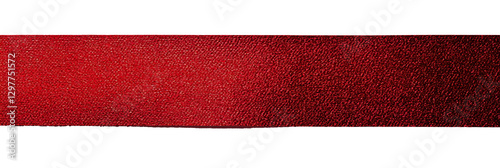 red tape on a white background a strip of torn red paper tape displaying a textured surface and uneven edges isolated on a white background