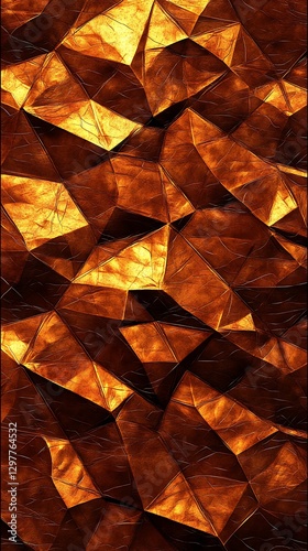Golden Abstract Polygon Background