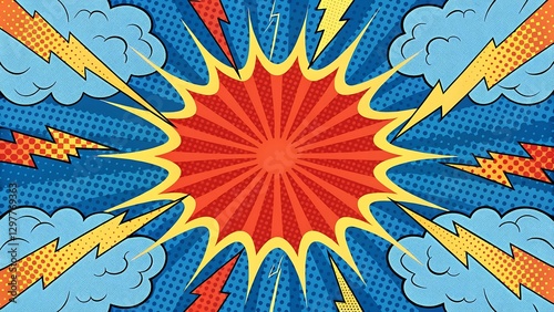 Comic book explosion background