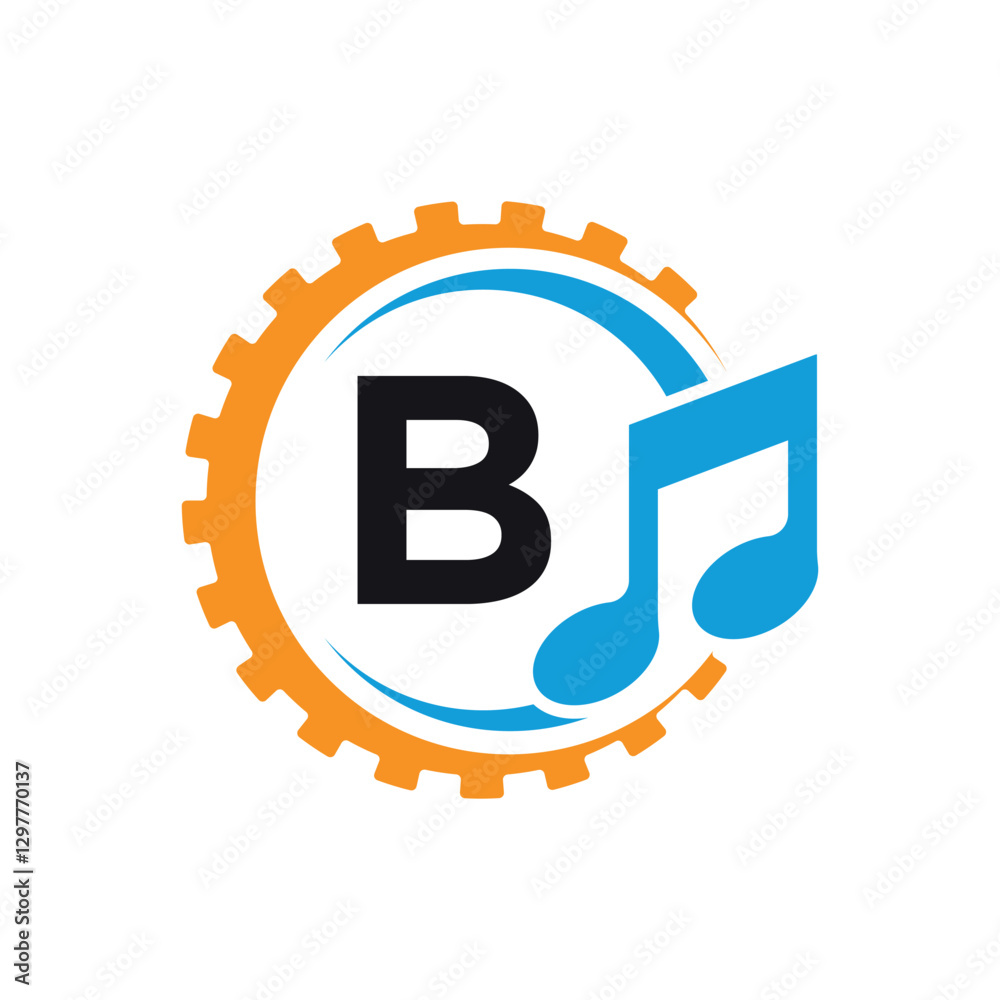 Industrial Logo combine with letter B vector template Industrial Logo combine with letter B vector template