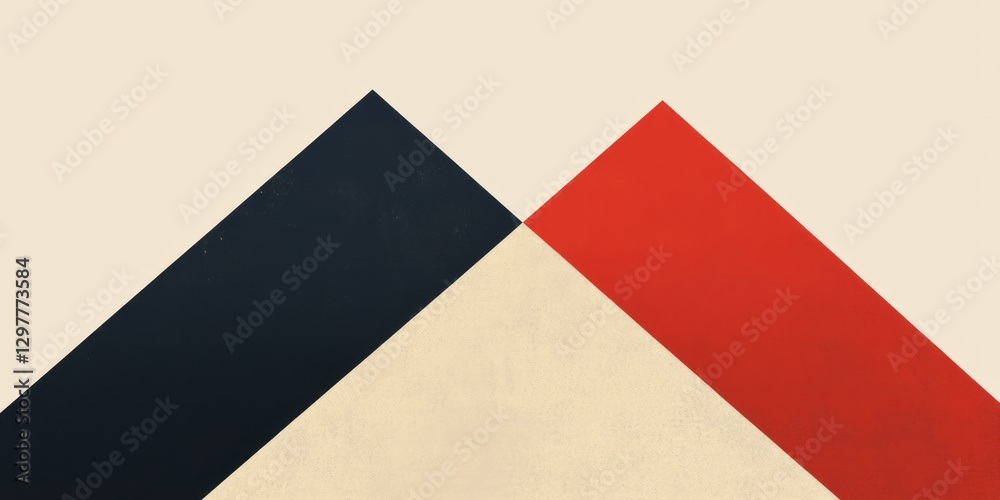 Simple geometric shapes forming abstract mountains and valleys Simple geometric shapes forming abstract mountains and valleys