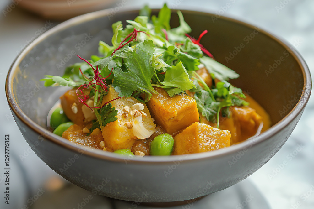 Massaman Curry, A mild and flavorful curry with beef, potatoes, peanuts, and a hint of cinnamon. Massaman Curry, A mild and flavorful curry with beef, potatoes, peanuts, and a hint of cinnamon.