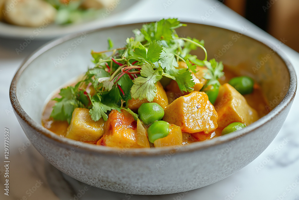 Massaman Curry, A mild and flavorful curry with beef, potatoes, peanuts, and a hint of cinnamon. Massaman Curry, A mild and flavorful curry with beef, potatoes, peanuts, and a hint of cinnamon.