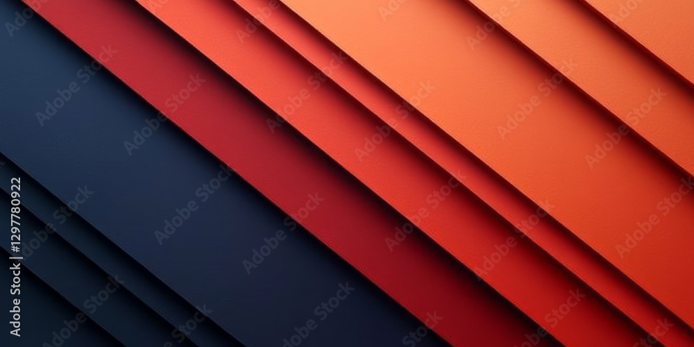 Obraz premium Abstract design featuring layered colored paper in diagonal composition