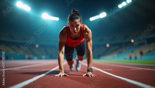 An athlete at the start
