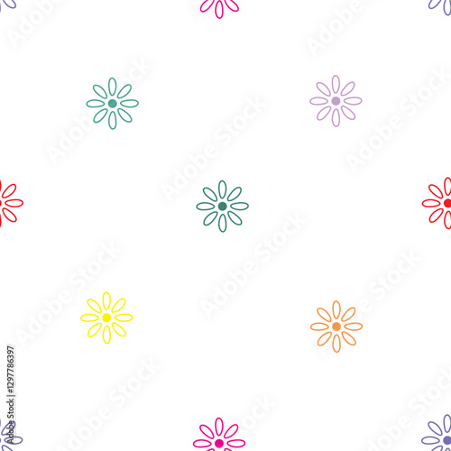 Seamless flower pattern with elegant floral elements, perfect for fabric prints, wallpapers, invitations, and backgrounds. High-quality vector, fully editable.