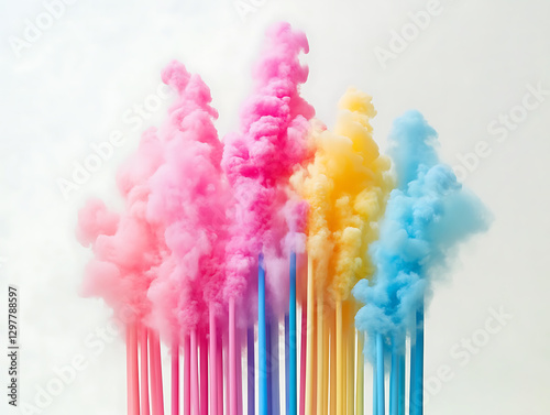 Wallpaper Mural Colorful smoke effects studio photography minimalist close-up creative art concept Torontodigital.ca