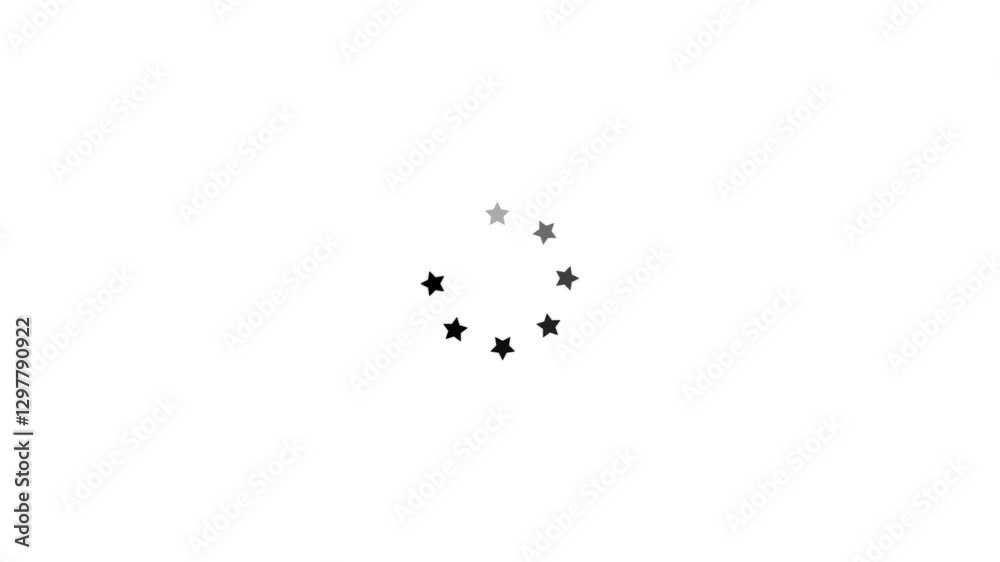 Circle Stars Loading Icon Circle on white Background. 4k Video Circle Stars Loading Icon Circle on white Background. 4k Video