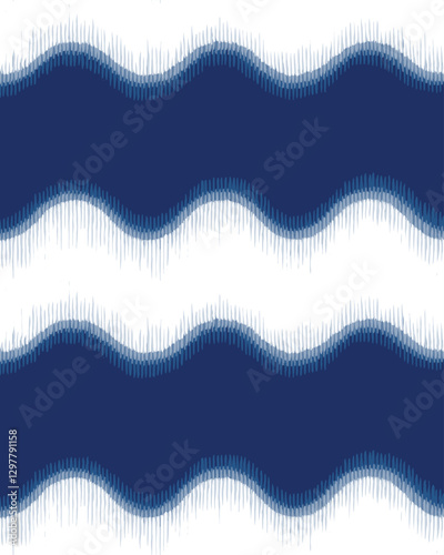 Seamless, hand drawn brush line abstract wave  pattern, Japanese, tribal and ethnic folk wood carving, engraving, weaving textured surface background, simple graphic for fabric, carpet, decoration