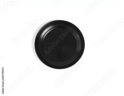 black plate on white background, clear isolated