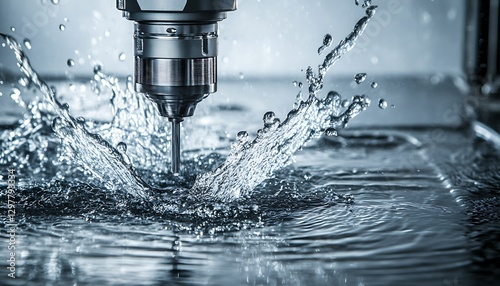 Metal cutting. Milling machine processing steel