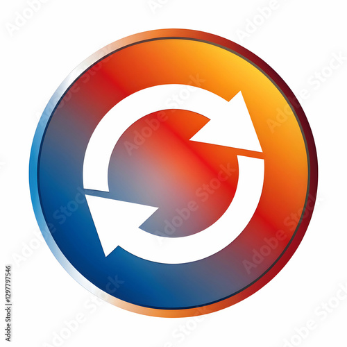 Free Download circle arrow icon on white background - GFXLoad
