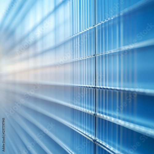 Blue Grid Perspective  Abstract Minimalist Design for Modern Architecture and Technology Concepts