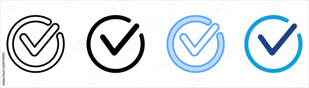 Checkmark Icon Set Multiple Style Collection Checkmark Icon Set Multiple Style Collection