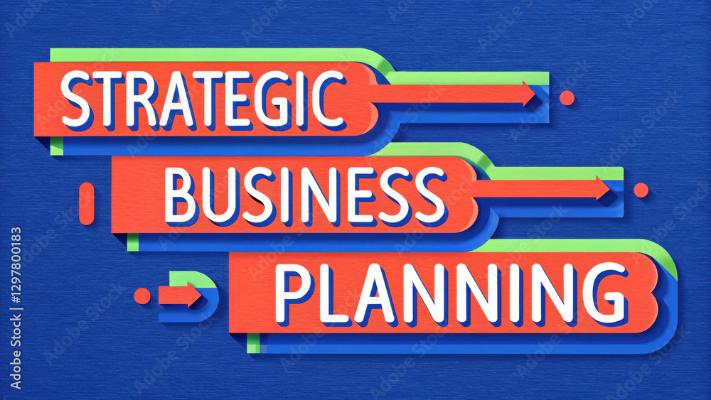 Fototapeta premium A vibrant design showcasing the text 