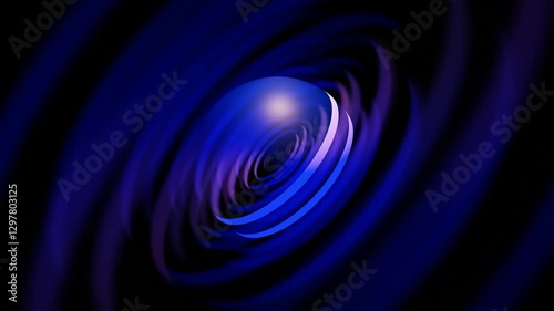 Vibrant blue and pink neon line circle with dynamic abstract motion and glowing effect loop animation