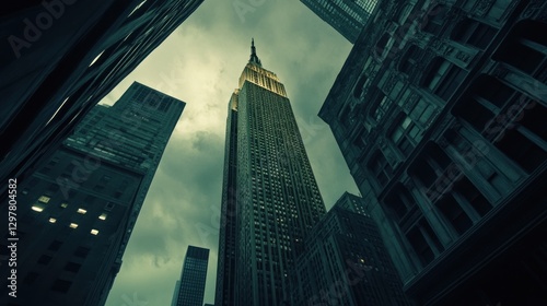 A low angle view of skyscrapers in New York City