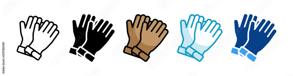 Obraz premium Safety Gloves Icon Set Multiple Style Collection
