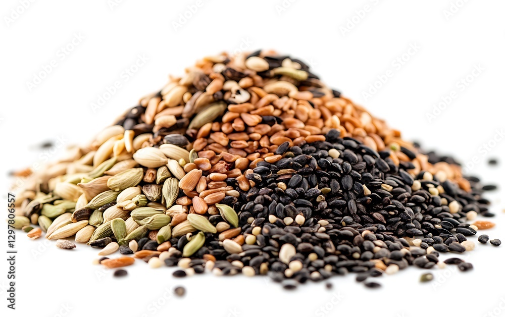 Obraz premium a pile of different types of nuts