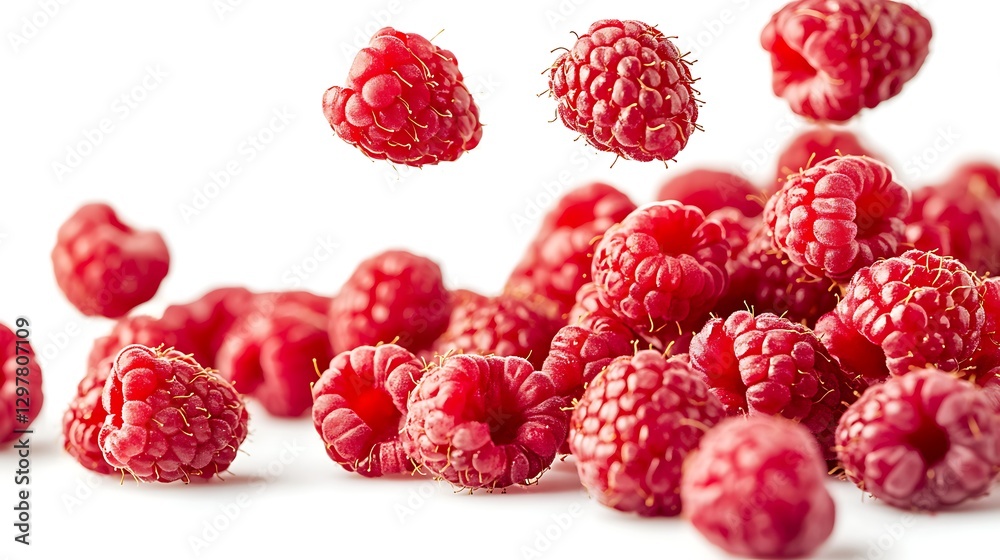 a pile of raspberries